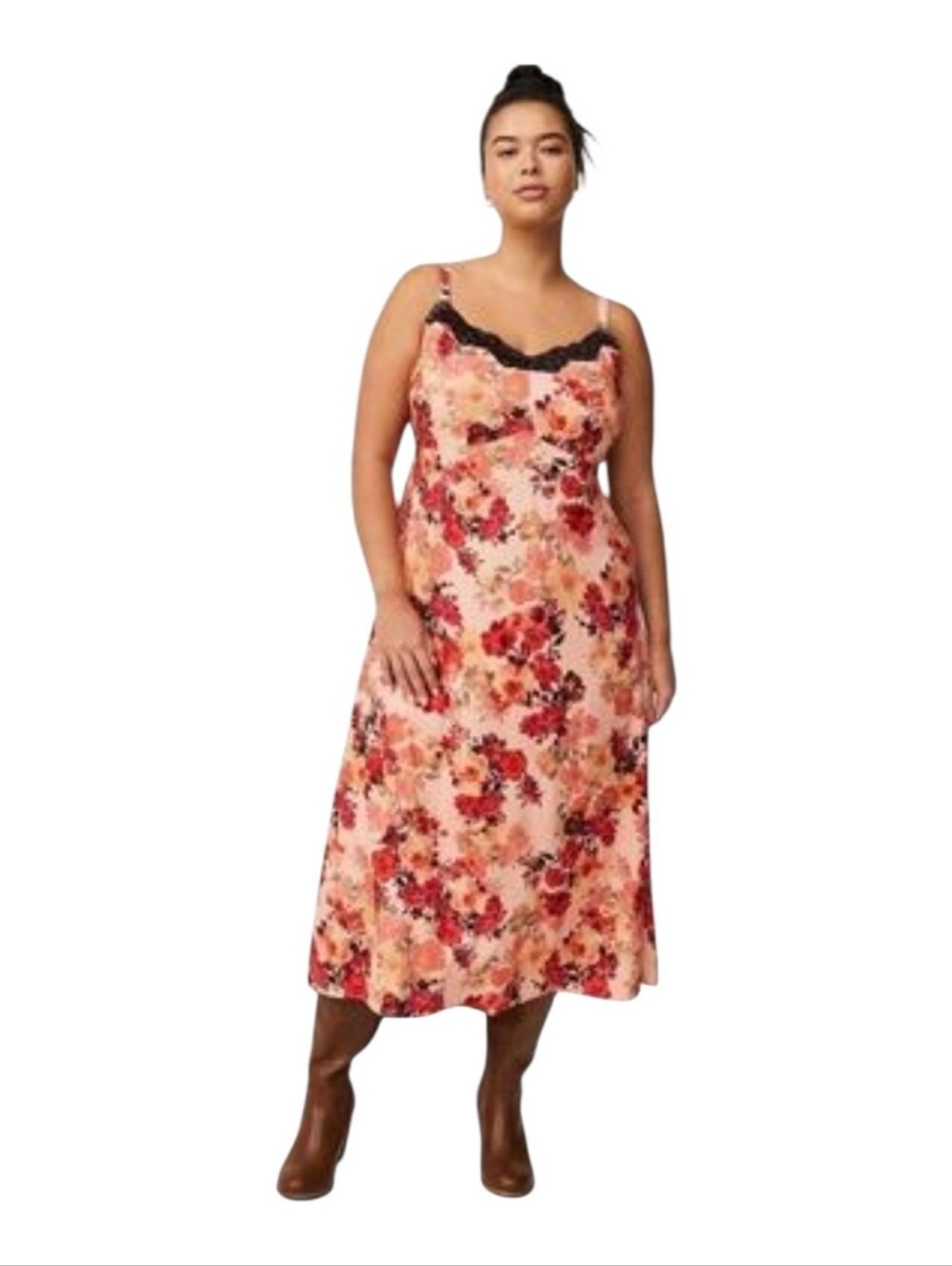 NWT Torrid 5 Floral Midi Slip Dress 5X